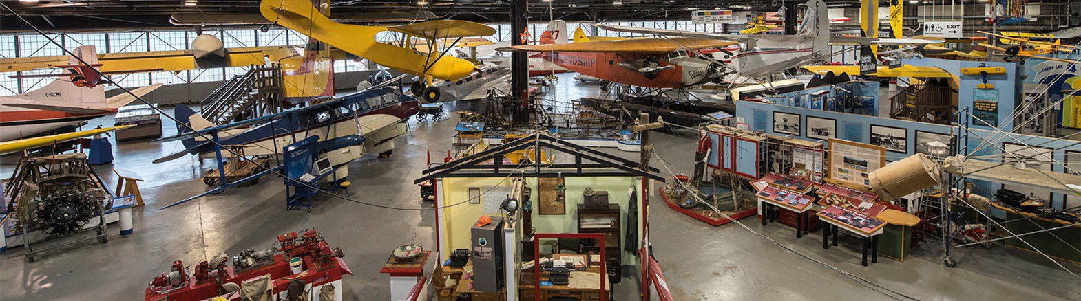 Visit the Canadian Bushplane Heritage - hangar overview - Sault Ste. Marie, OntarioCentre
