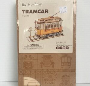 3D Wooden Tramcar