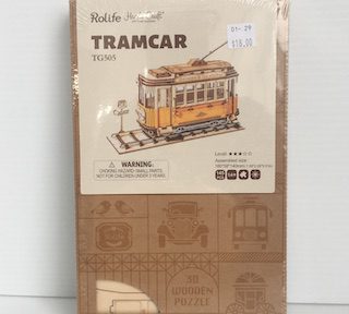 3D Wooden Tramcar