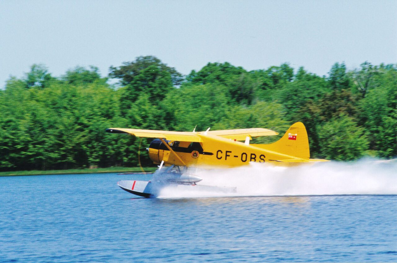CF-OBS taking off from Lake St. John.