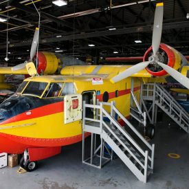 Waterbomber aircraft - CL-215 - exhibit at Canadian Bushplane Heritage Centre
